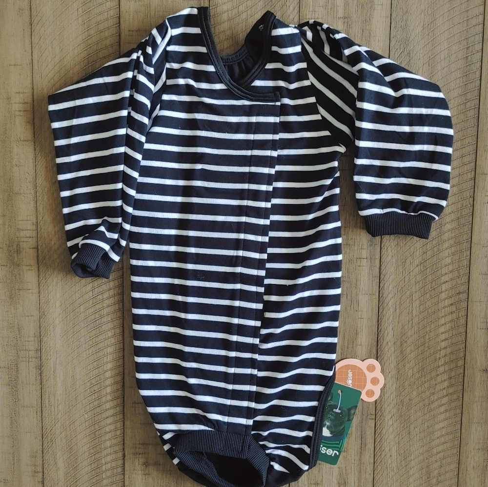 Striped Black and White Dog Sweater